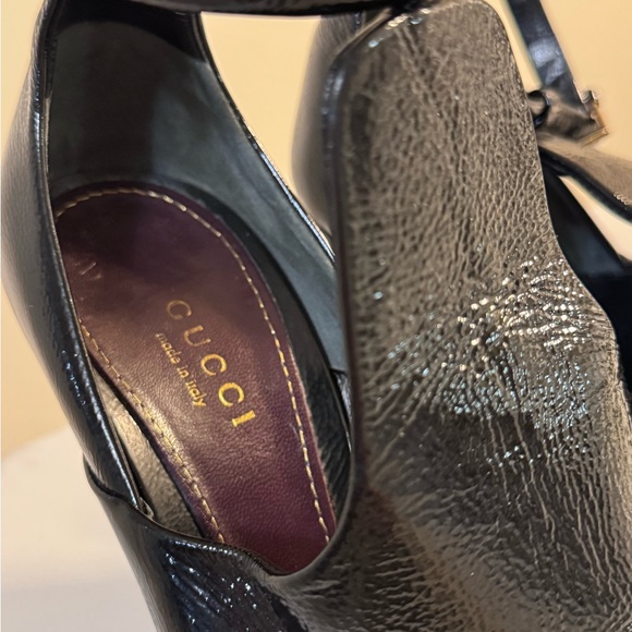 Gucci Shiny Black Heeled Shoes